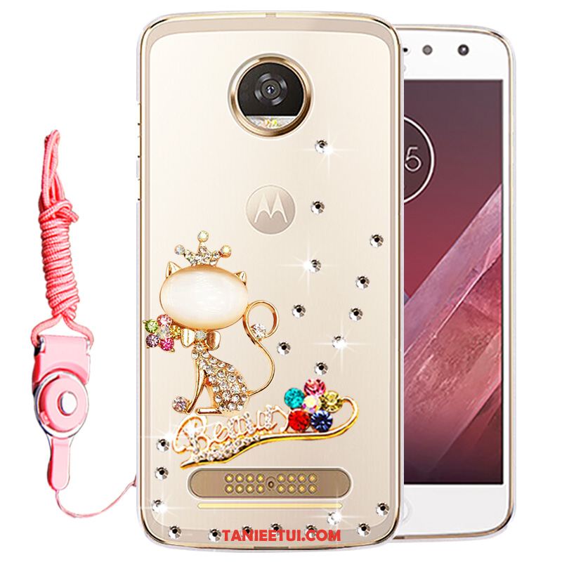 Etui Moto Z2 Play Telefon Komórkowy Ochraniacz Złoto, Obudowa Moto Z2 Play Rhinestone