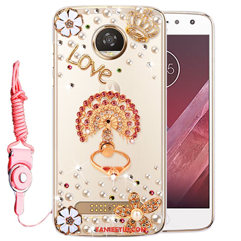 Etui Moto Z2 Play Telefon Komórkowy Ochraniacz Złoto, Obudowa Moto Z2 Play Rhinestone