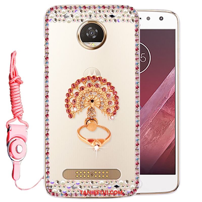 Etui Moto Z2 Play Telefon Komórkowy Ochraniacz Złoto, Obudowa Moto Z2 Play Rhinestone