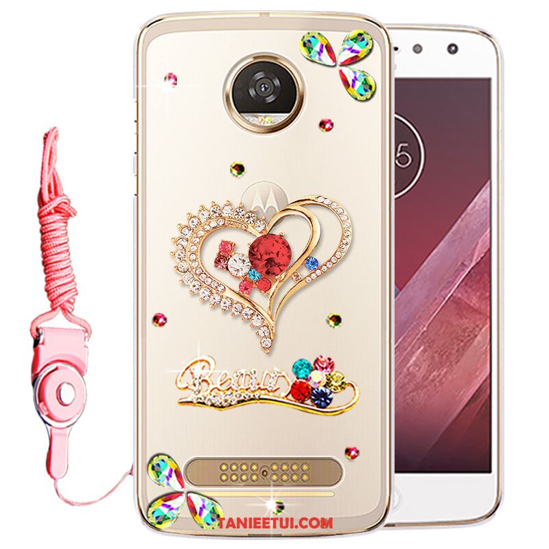 Etui Moto Z2 Play Telefon Komórkowy Ochraniacz Złoto, Obudowa Moto Z2 Play Rhinestone