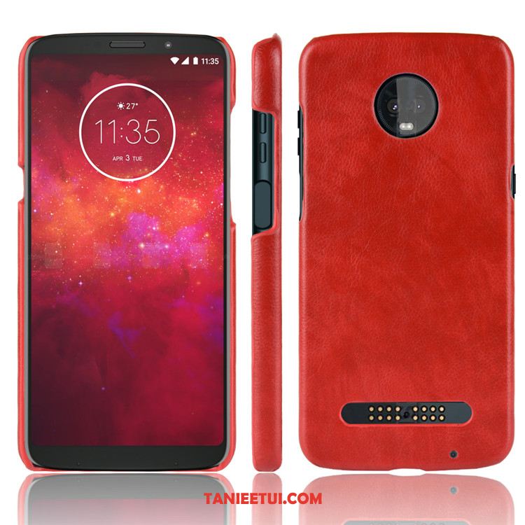 Etui Moto Z3 Play Wzór Telefon Komórkowy Jakość, Pokrowce Moto Z3 Play Anti-fall Litchi Trudno