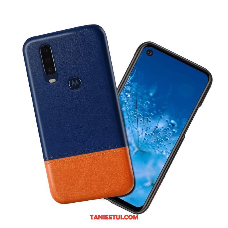 Etui Motorola One Action Mieszane Kolory Anti-fall Telefon Komórkowy, Obudowa Motorola One Action Skórzany Futerał Czarny