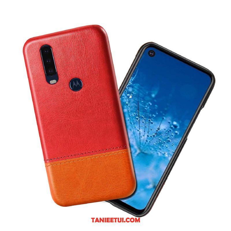 Etui Motorola One Action Mieszane Kolory Anti-fall Telefon Komórkowy, Obudowa Motorola One Action Skórzany Futerał Czarny