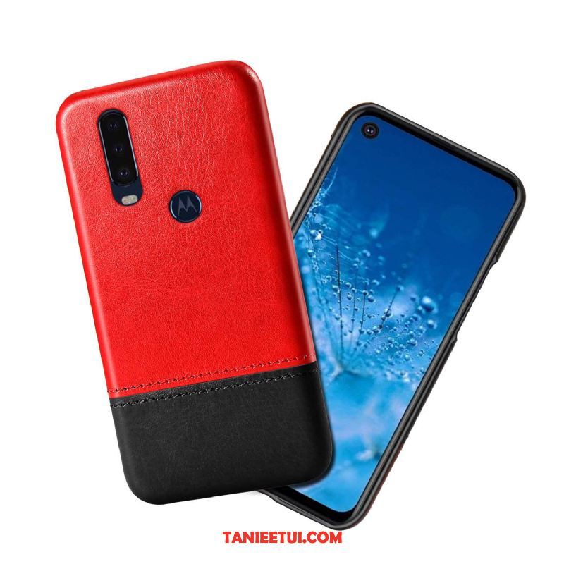 Etui Motorola One Action Mieszane Kolory Anti-fall Telefon Komórkowy, Obudowa Motorola One Action Skórzany Futerał Czarny