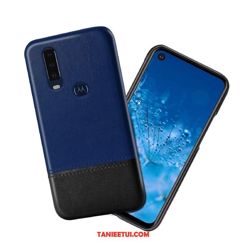 Etui Motorola One Action Mieszane Kolory Anti-fall Telefon Komórkowy, Obudowa Motorola One Action Skórzany Futerał Czarny