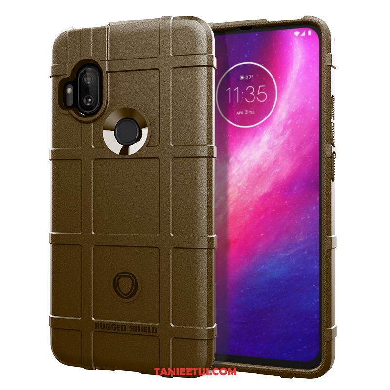 Etui Motorola One Hyper Proste Anti-fall Telefon Komórkowy, Obudowa Motorola One Hyper Obrzeża Ochraniacz Braun