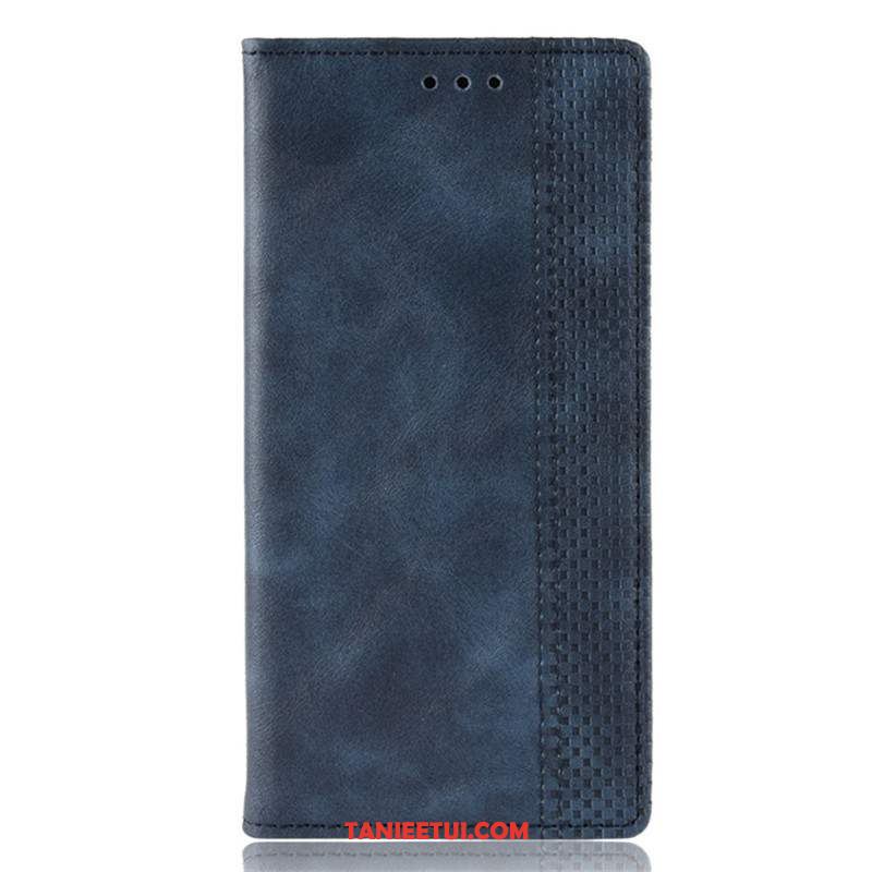 Etui Motorola One Hyper Skórzany Futerał Telefon Komórkowy Niebieski, Obudowa Motorola One Hyper Silikonowe Miękki Klapa
