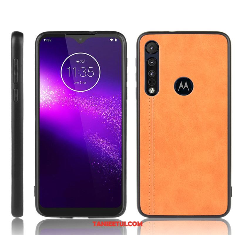 Etui Motorola One Macro Telefon Komórkowy Ochraniacz Bydło, Futerał Motorola One Macro Trudno Czerwony Wzór