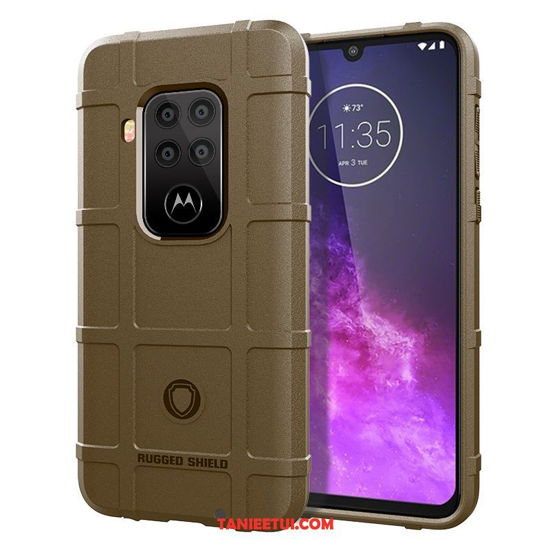 Etui Motorola One Zoom Telefon Komórkowy Czarny Anti-fall, Pokrowce Motorola One Zoom Pu Miękki Ochraniacz