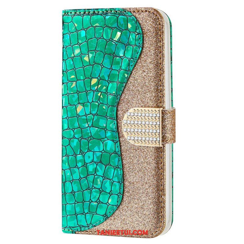 Etui Na Telefon Pokrowce do Samsung Galaxy S23 Ultra 5G Krokodyle Diamenty