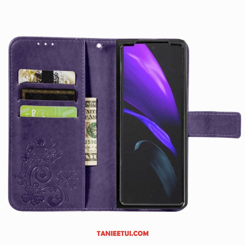 Etui Na Telefon Pokrowce do Samsung Galaxy Z Fold 4 Wzór Koniczyny Z Paskiem