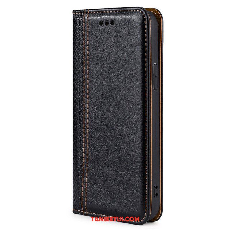 Etui Na Telefon do Google Pixel 6 Etui Folio Przeszycia Ze Skóry Liczi