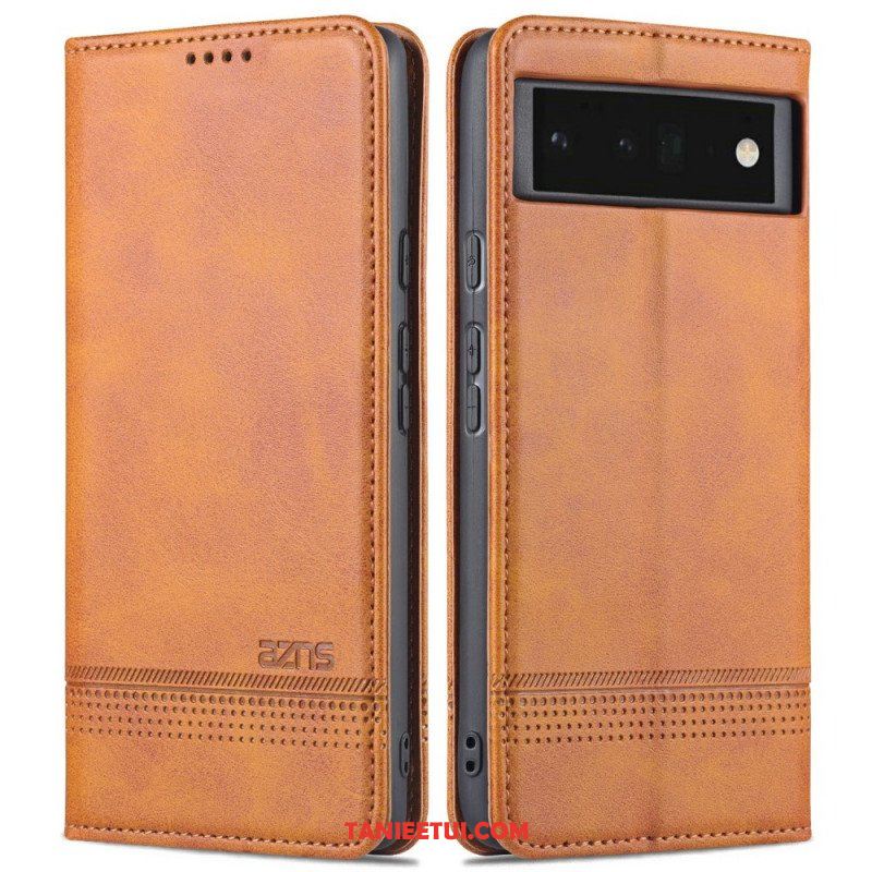 Etui Na Telefon do Google Pixel 6 Etui Folio Stylizacja Skóry Azns