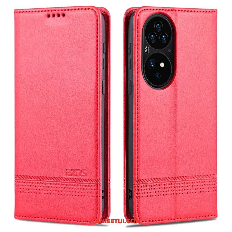 Etui Na Telefon do Huawei P50 Pro Etui Folio Stylizacja Skóry Azns