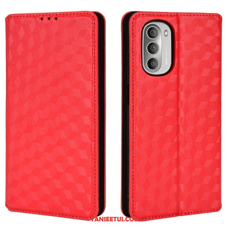 Etui Na Telefon do Moto G51 5G Etui Folio Efekt Diamentowej Skóry