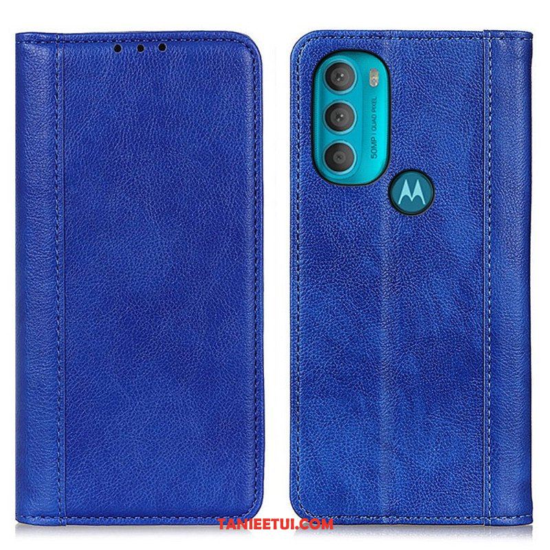 Etui Na Telefon do Moto G71 5G Etui Folio Elegancka Dwoina Skóry Liczi