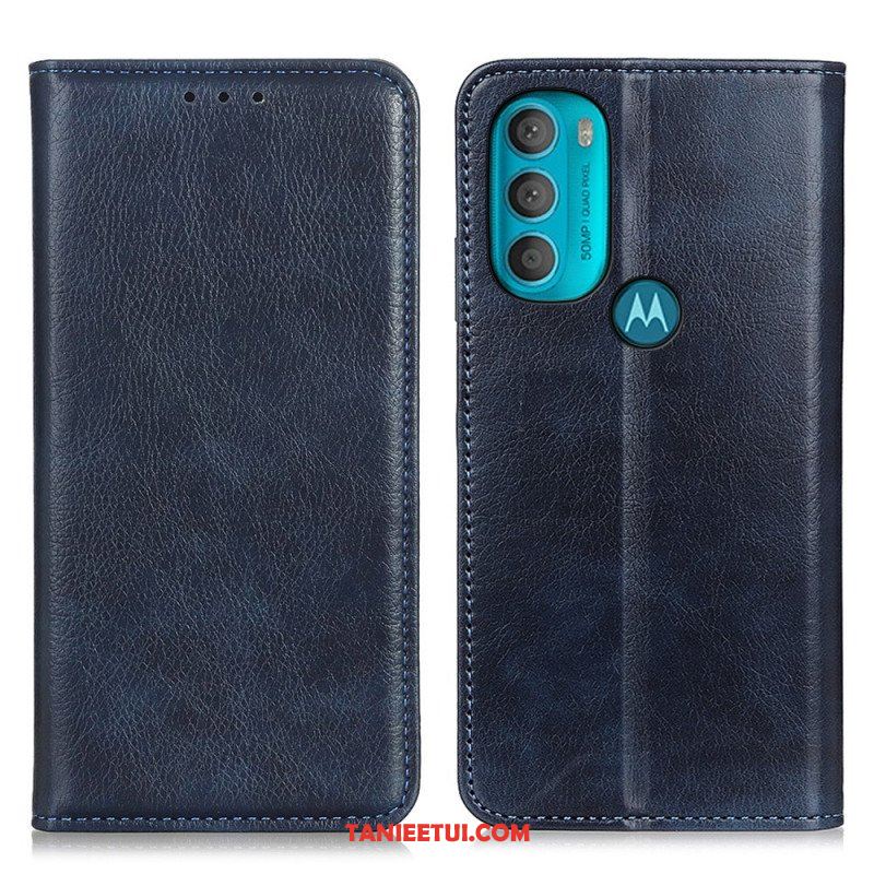 Etui Na Telefon do Moto G71 5G Etui Folio Teksturowana Dwoina Skóry