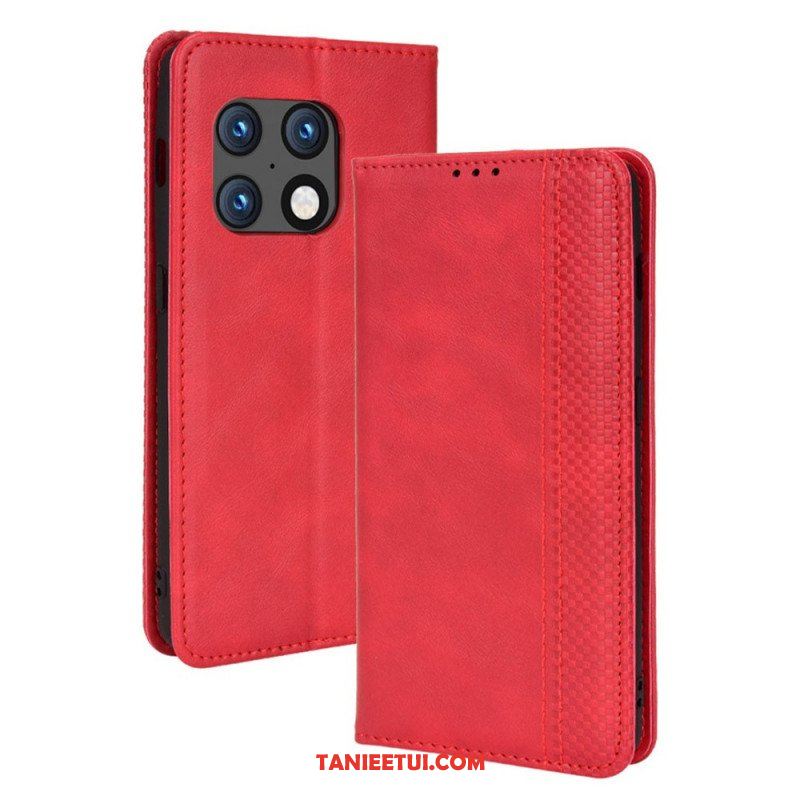 Etui Na Telefon do OnePlus 10 Pro 5G Etui Folio Stylizowany Efekt Skóry W Stylu Vintage