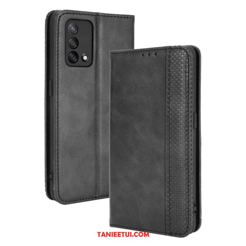 Etui Na Telefon do Oppo A74 4G Etui Folio Stylizowany Efekt Skóry W Stylu Vintage