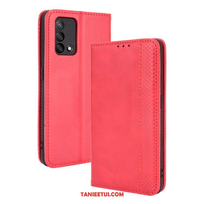 Etui Na Telefon do Oppo A74 4G Etui Folio Stylizowany Efekt Skóry W Stylu Vintage