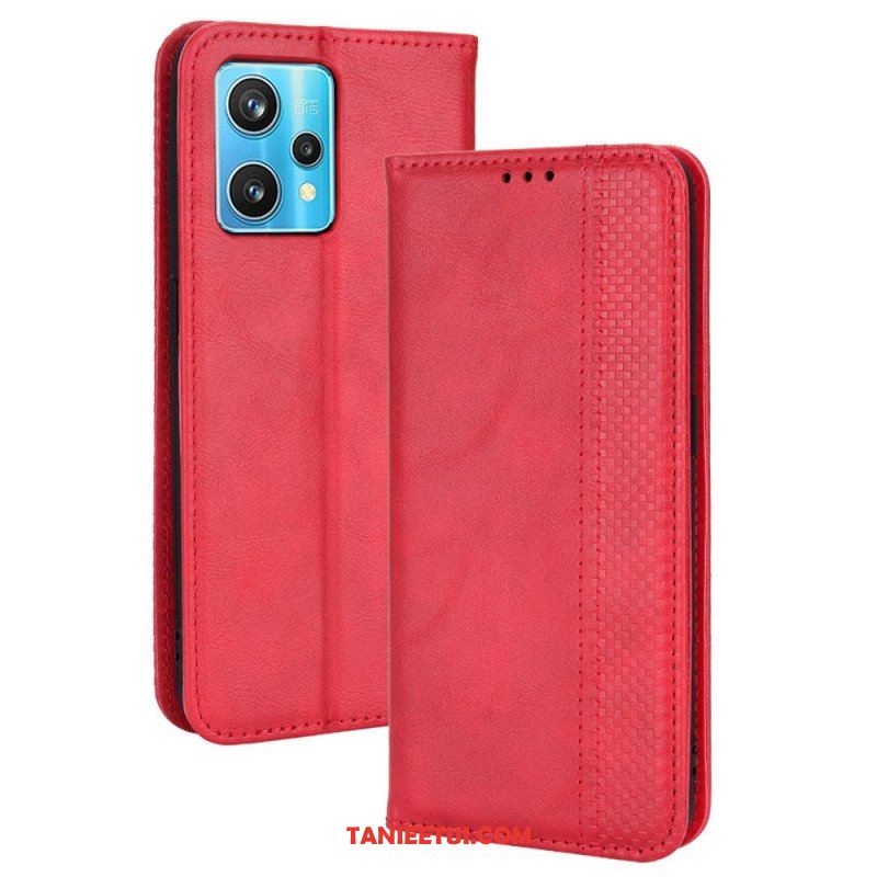 Etui Na Telefon do Realme 9 5G Etui Folio Stylizowany Efekt Skóry W Stylu Vintage