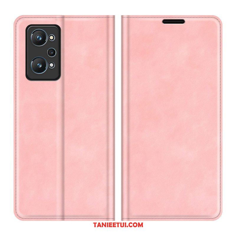 Etui Na Telefon do Realme GT Neo 3T / Neo 2 Etui Folio Jedwabny Efekt Miękkiej Skóry