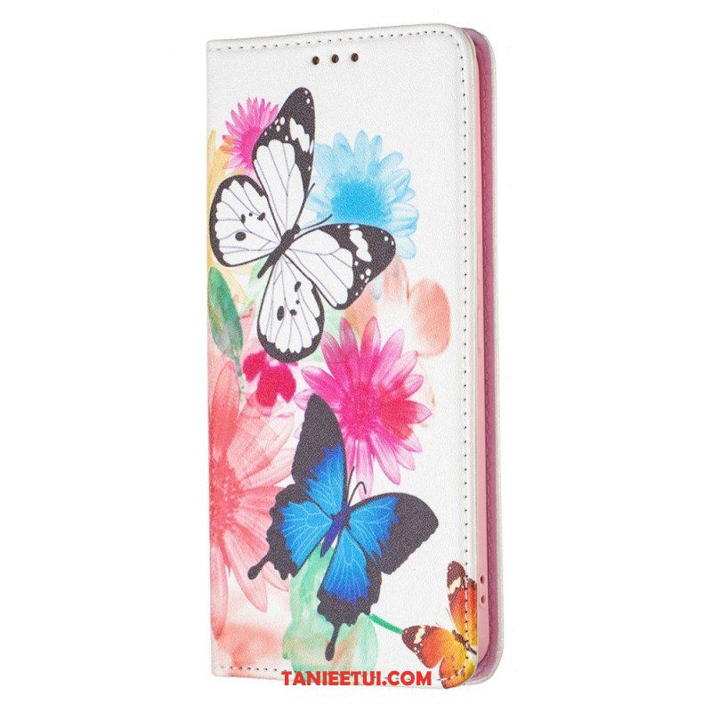 Etui Na Telefon do Samsung Galaxy A53 5G Etui Folio Kolorowe Motyle