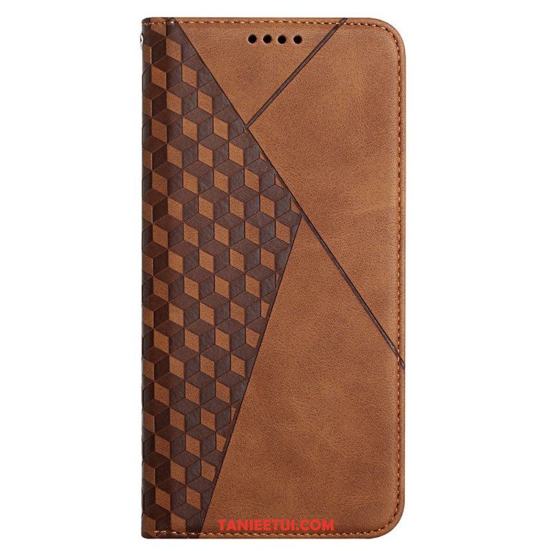 Etui Na Telefon do Samsung Galaxy M12 / A12 Etui Folio Efekt Geo Skóry