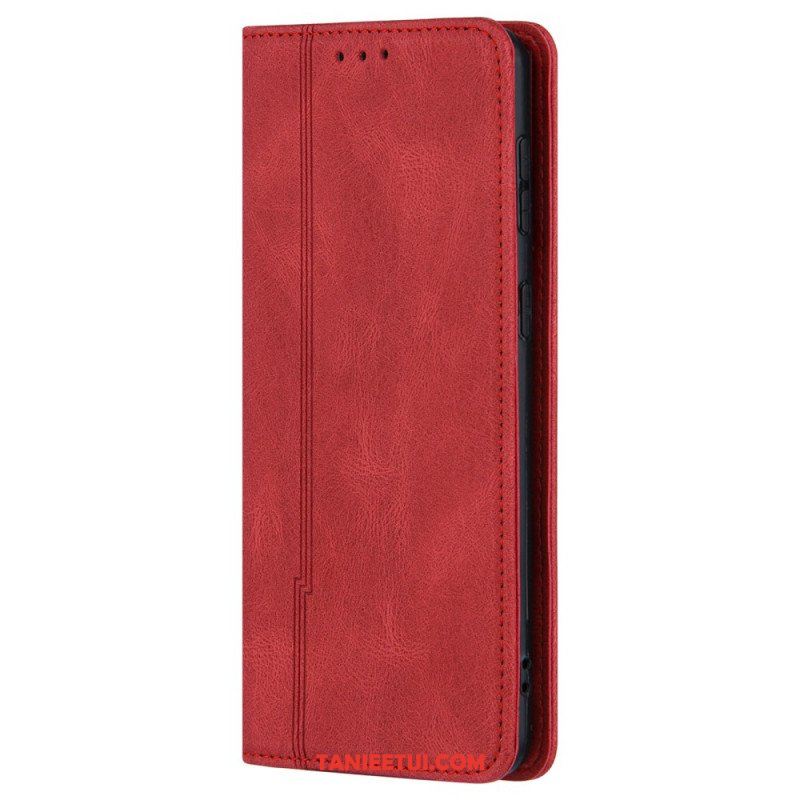 Etui Na Telefon do Samsung Galaxy S22 5G Etui Folio Stylowa Skórzana Linia