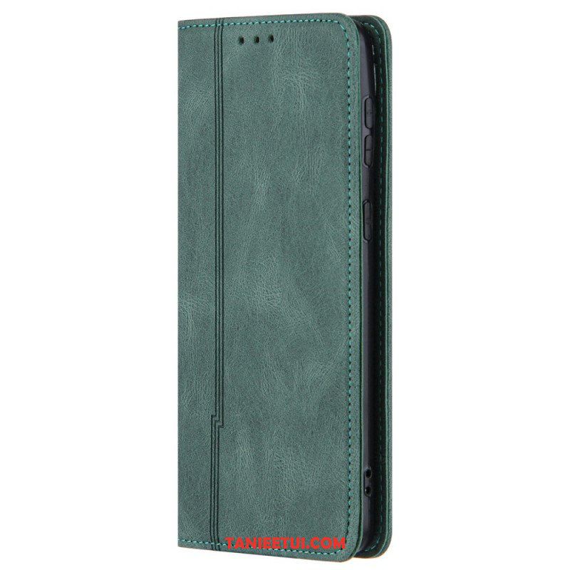 Etui Na Telefon do Samsung Galaxy S22 5G Etui Folio Stylowa Skórzana Linia