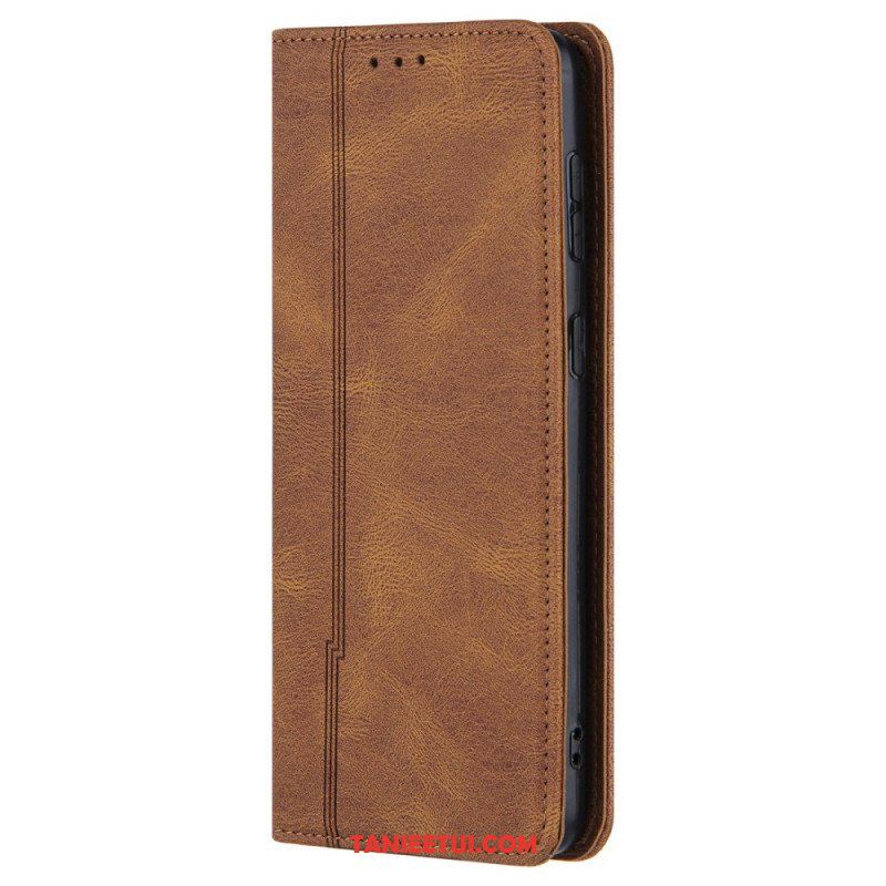 Etui Na Telefon do Samsung Galaxy S22 5G Etui Folio Stylowa Skórzana Linia