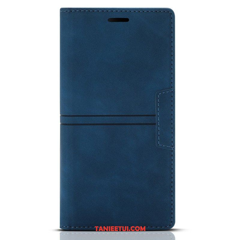 Etui Na Telefon do Samsung Galaxy S22 5G Etui Folio Stylowe Skórzane Przeszycia Magnetyczne Zapięcie