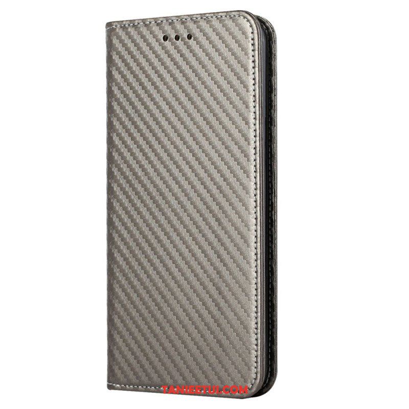 Etui Na Telefon do Samsung Galaxy S23 5G z Łańcuch Etui Folio Pasek W Stylu Włókna Węglowego