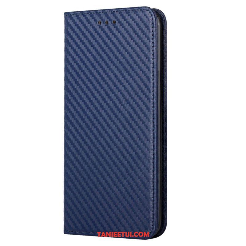 Etui Na Telefon do Samsung Galaxy S23 5G z Łańcuch Etui Folio Pasek W Stylu Włókna Węglowego