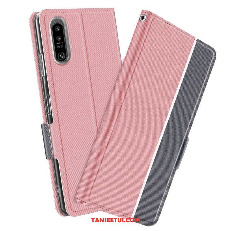 Etui Na Telefon do Sony Xperia 1 IV Etui Folio Dwukolorowy Baiyu