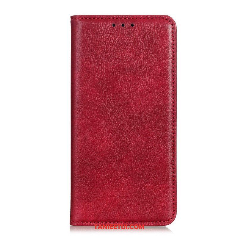 Etui Na Telefon do Sony Xperia 1 IV Etui Folio Skóra Dwoinowa Liczi