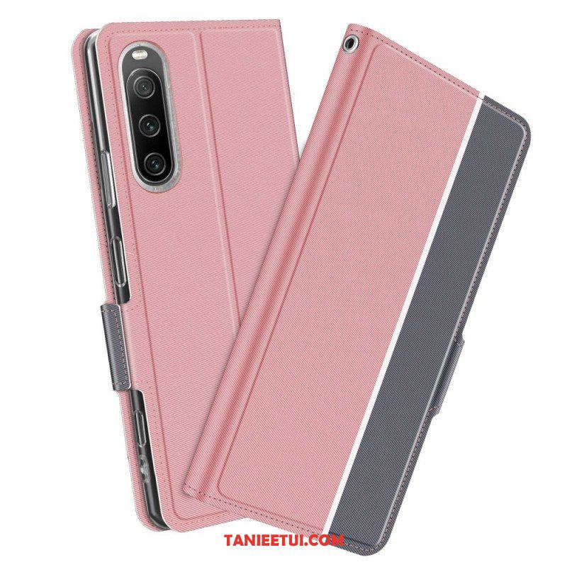 Etui Na Telefon do Sony Xperia 10 IV Etui Folio Dwukolorowy Baiyu