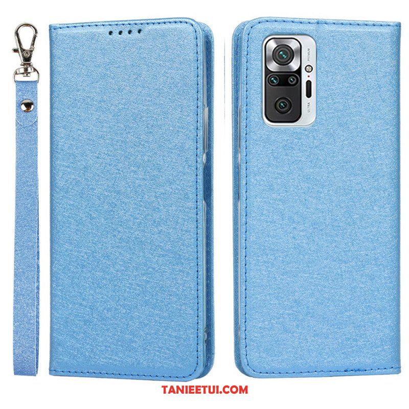 Etui Na Telefon do Xiaomi Redmi Note 10 Pro Etui Folio Styl Z Miękkiej Skóry Z Paskiem