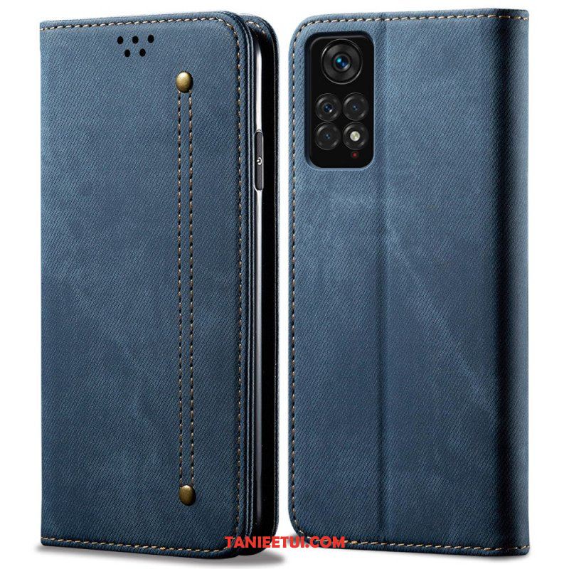 Etui Na Telefon do Xiaomi Redmi Note 11 / 11S Etui Folio Tkanina Dżinsowa