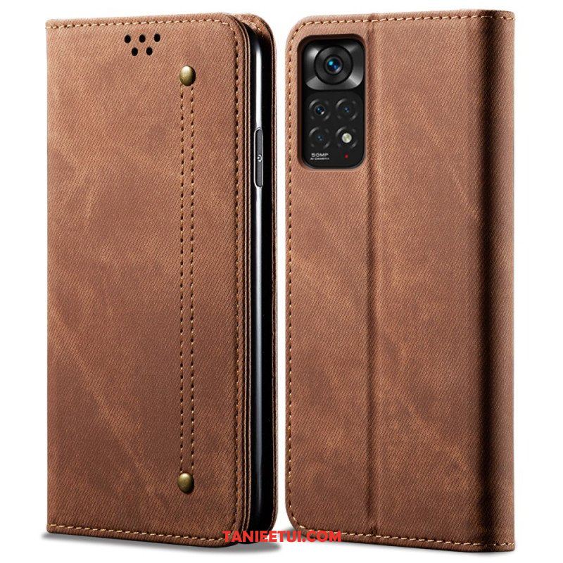 Etui Na Telefon do Xiaomi Redmi Note 11 Pro / 11 Pro 5G Etui Folio Tkanina Dżinsowa