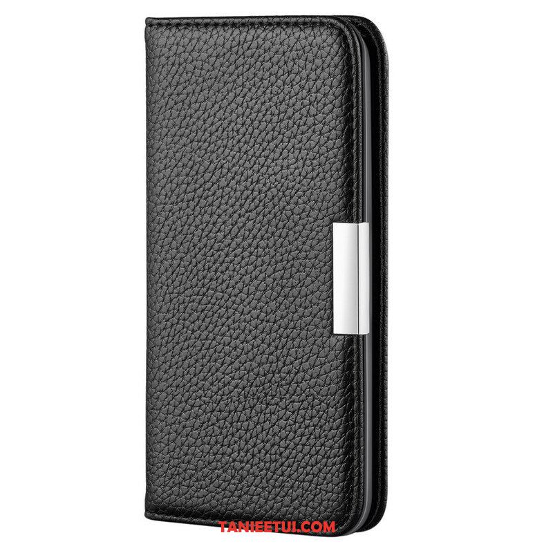 Etui Na Telefon do iPhone 13 Mini Etui Folio Liczi Ze Sztucznej Skóry Ultra Szykowny