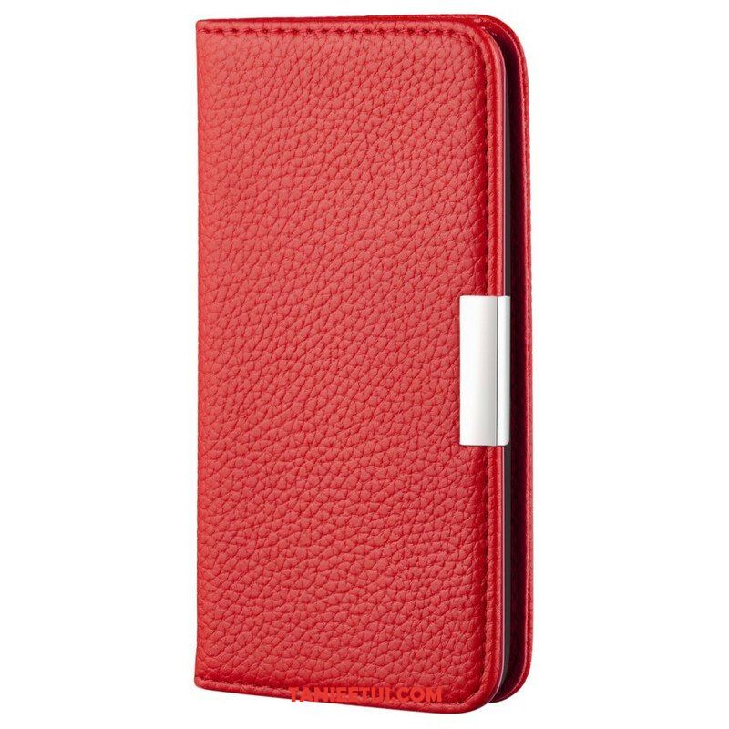 Etui Na Telefon do iPhone 13 Mini Etui Folio Liczi Ze Sztucznej Skóry Ultra Szykowny