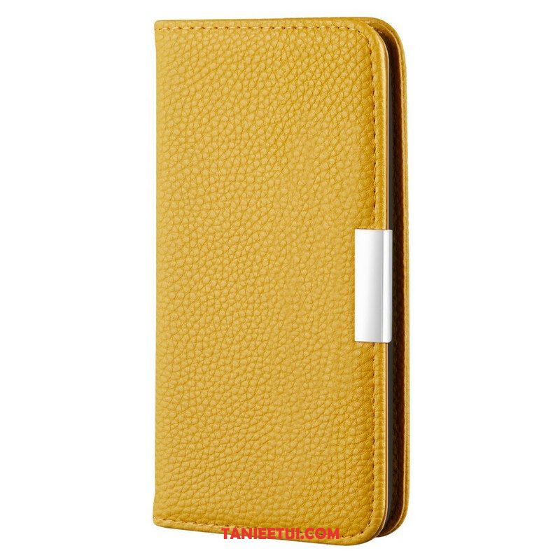 Etui Na Telefon do iPhone 13 Mini Etui Folio Liczi Ze Sztucznej Skóry Ultra Szykowny