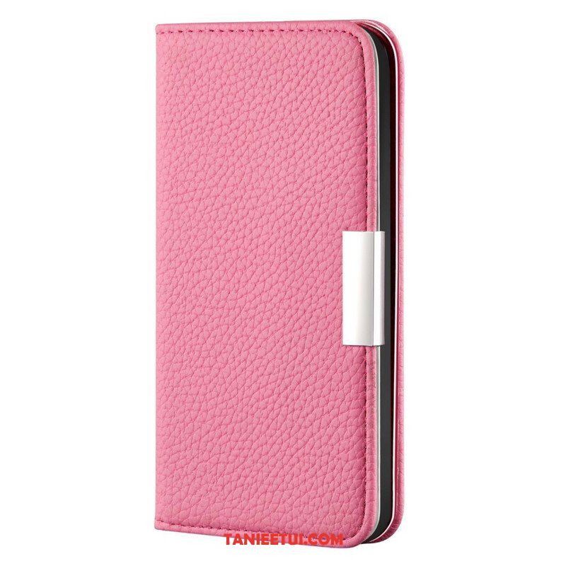 Etui Na Telefon do iPhone 13 Mini Etui Folio Liczi Ze Sztucznej Skóry Ultra Szykowny