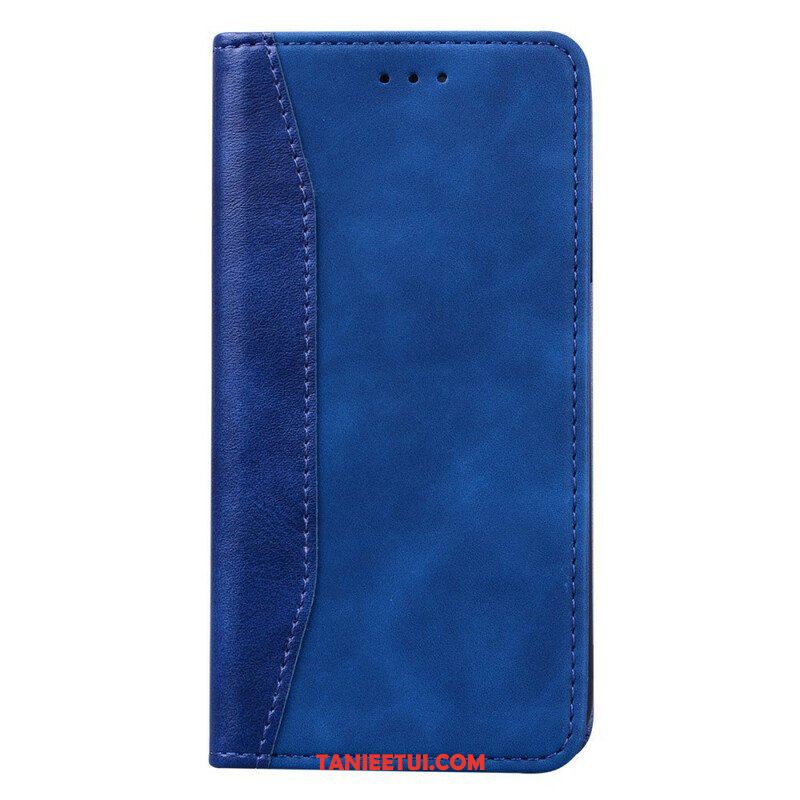 Etui Na Telefon do iPhone 13 Pro Etui Folio Dwukolorowy Biznesowy Efekt Skóry