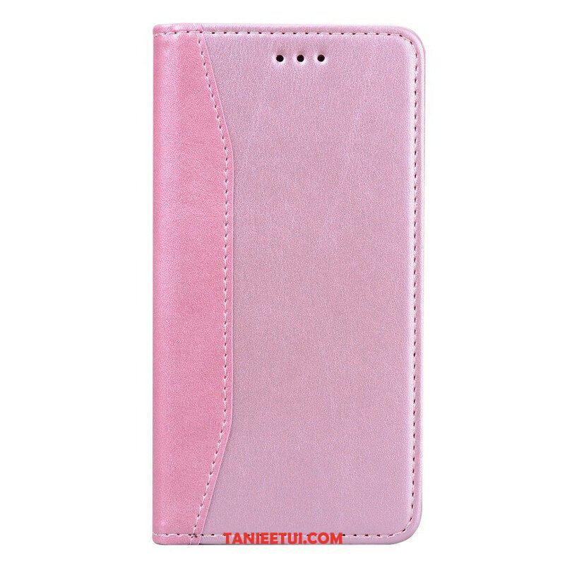 Etui Na Telefon do iPhone 13 Pro Etui Folio Dwukolorowy Biznesowy Efekt Skóry