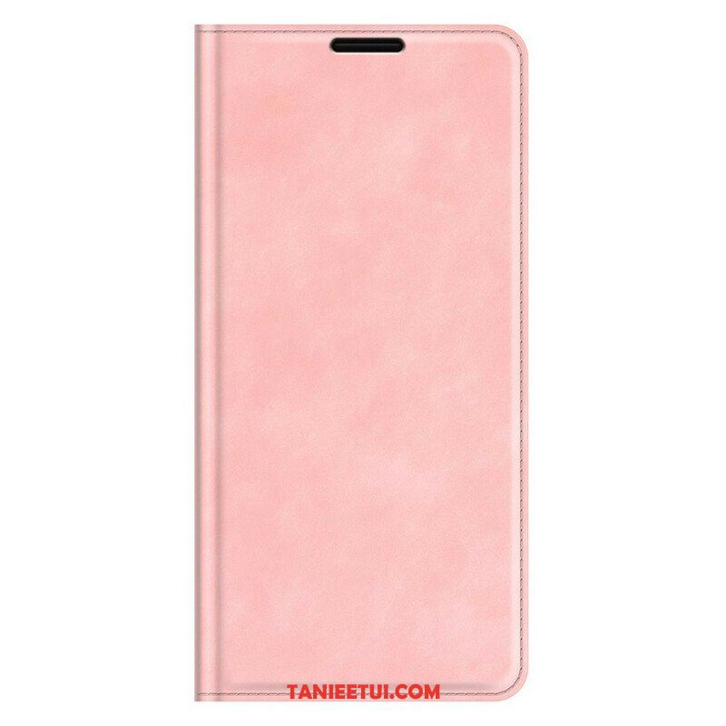 Etui Na Telefon do iPhone 13 Pro Etui Folio Jedwabny Efekt Miękkiej Skóry
