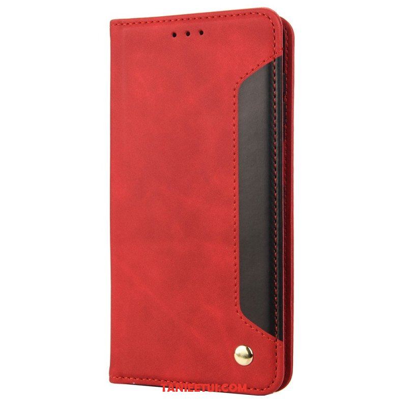 Etui Na Telefon do iPhone 14 Etui Folio Dwukolorowy Z Nitem