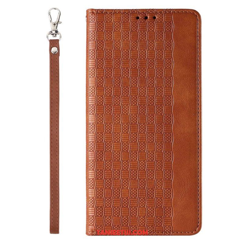 Etui Na Telefon do iPhone 14 Pro z Łańcuch Etui Folio Pasek W Stylu Vintage