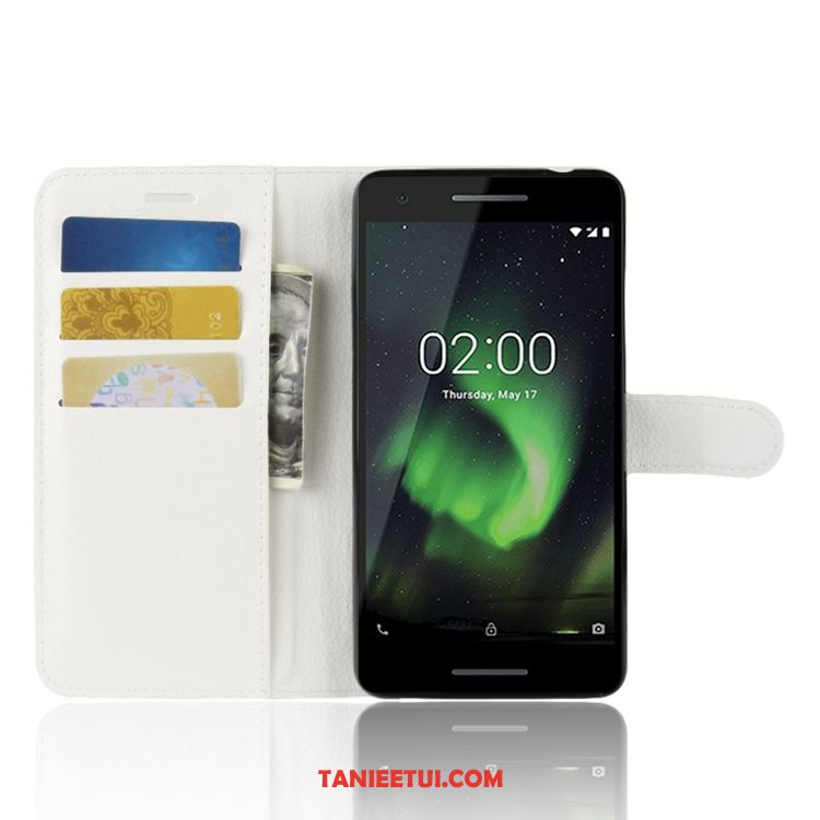 Etui Nokia 2.1 Portfel Karta All Inclusive, Obudowa Nokia 2.1 Anti-fall Niebieski Skórzany Futerał